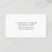 シンプルミニマモダンリストプロフェッショナル写真 名刺 (裏面)