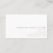 シンプルミニマモダンリストホワイトモノグラムロゴ 名刺 (裏面)