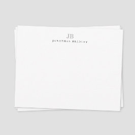 シンプルミニマモダンリストモノグラムのプロフェッショナル ノートカード