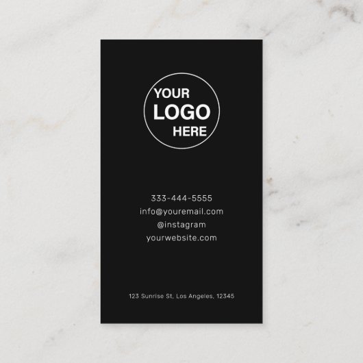 シンプルミニマモダンリストモノグラムプロフェッショナル 名刺 (裏面)