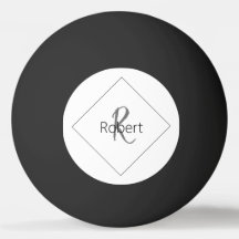 シンプルミニマモダンリストモノグラム名ホワイトブラック