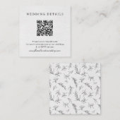 シンプルミニマモダンリストユーカリ結婚オリーブ エンクロージャーカード (正面/裏面)