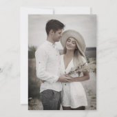 シンプルミニマモダンリストユーカリ結婚オリーブ セーブザデート (裏面)