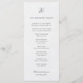 シンプルミニマモダンリストユーカリ結婚オリーブ プログラム (裏面)