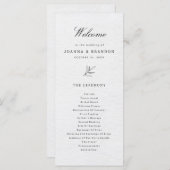 シンプルミニマモダンリストユーカリ結婚オリーブ プログラム (正面/裏面)