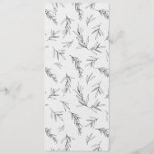 シンプルミニマモダンリストユーカリ結婚オリーブ メニュー (裏面)