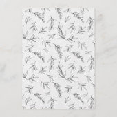 シンプルミニマモダンリストユーカリ結婚オリーブ メニュー (裏面)