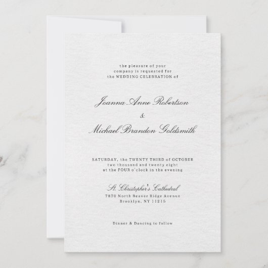 シンプルミニマモダンリストユーカリ結婚オリーブ 招待状 (正面)