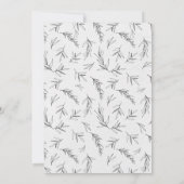 シンプルミニマモダンリストユーカリ結婚オリーブ 招待状 (裏面)