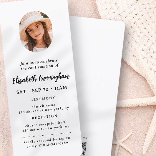 シンプルミニマモダンリスト写真の確認 招待状