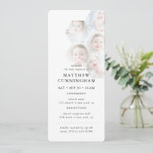 シンプルミニマモダンリスト写真コラージバプテスマ 招待状 (スタンド正面)