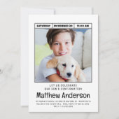 シンプルミニマモダンリスト写真第1確認 招待状 (正面)