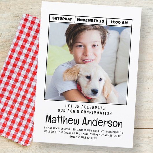 シンプルミニマモダンリスト写真第1確認 招待状