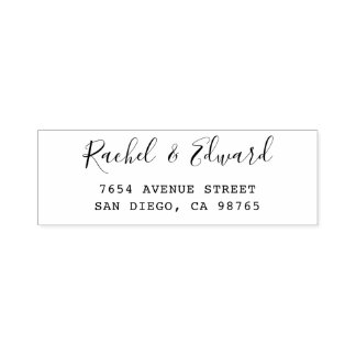 シンプルミニマモダンリスト差出人住所 セルフインキングスタンプ