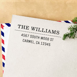 シンプルミニマモダンリスト差出人住所 セルフインキングスタンプ