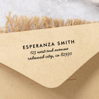 シンプルミニマモダンリスト差出人住所 セルフインキングスタンプ