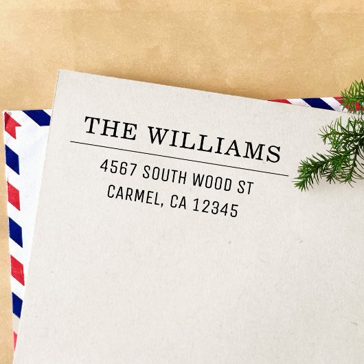 シンプルミニマモダンリスト差出人住所 セルフインキングスタンプ