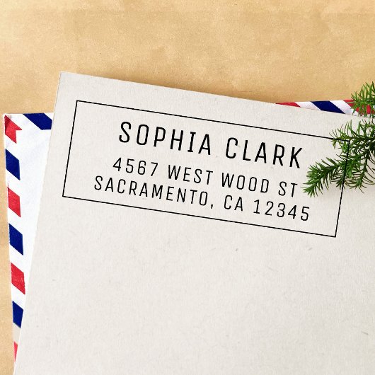 シンプルミニマモダンリスト差出人住所 セルフインキングスタンプ