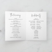 シンプルミニマモダンリスト折り結婚式 プログラム (内部)
