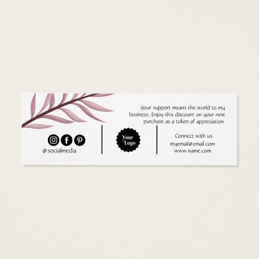 シンプルミニマモダンリスト注文ありがとう (裏面)