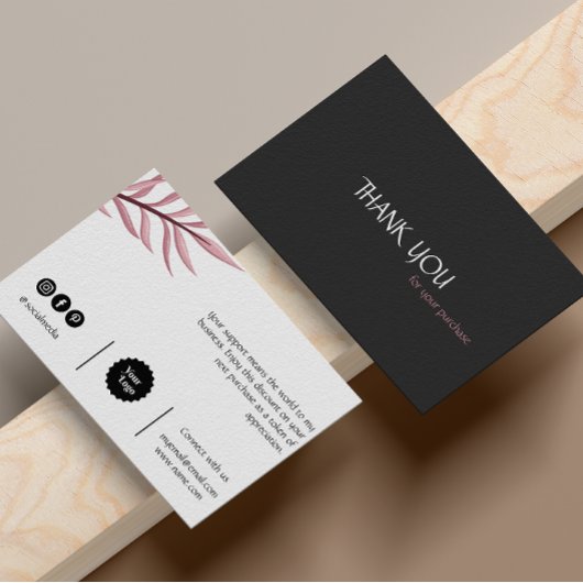 シンプルミニマモダンリスト注文ありがとう 名刺