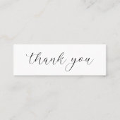 シンプルミニマモダンリスト白黒ありがとう スキニー名刺 (正面)
