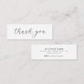 シンプルミニマモダンリスト白黒ありがとう スキニー名刺 (正面/裏面)