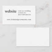 シンプルミニマモダンリスト結婚シック エンクロージャーカード (正面/裏面)