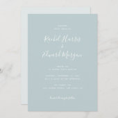 シンプルミニマモダンリスト結婚式招待状 (正面/裏面)