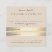 シンプルミニマモダンリスト金ゴールド紹介カード 紹介カード (裏面)