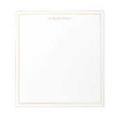 シンプルミニマモダンリスト金ゴールド2モノグラ縁どム ノートパッド (正面)