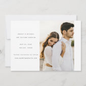 シンプルミニマモダンリスト2写真結婚の セーブザデート (裏面)