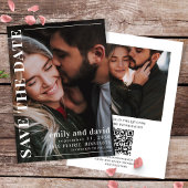 シンプルミニマモダンリスト2枚 | QRコード セーブザデート