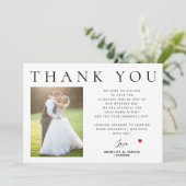 シンプルミニマモダンリスト2結婚写真感謝していのあなた カード (スタンド正面)