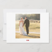 シンプルミニマモダンリスト2結婚写真感謝していのあなた カード (裏面)