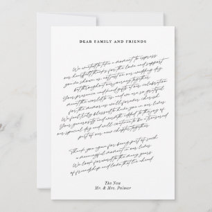 シンプルミニマモダンリスト3写真結婚の サンキューカード