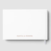 シンプルミニマモダンリスト | の結婚バラ金箔 ゲストブック (裏面)