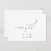 シンプルミニマモダンリスト サンキューカード (正面/裏面)