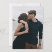 シンプルミニマモダンリスト |フォト婚約パーティ 招待状 (裏面)