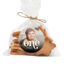 シンプルミニマモダンリスト・ボホ1stバースデーフォト ラウンドシール