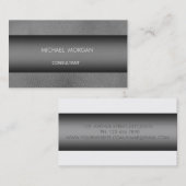 シンプルミニマモダンリスト、レザールック 名刺 (正面/裏面)