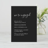 シンプルミニマモダンリスト |婚約パーティ 招待状 (スタンド正面)