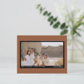 シンプルミニマモダンリストBoho Brown 1写真 シーズンポストカード (スタンド正面)