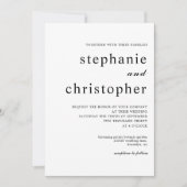 シンプルミニマモダンリストChic Script Photo結婚's 招待状 (正面)