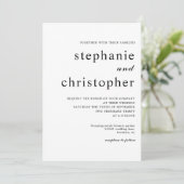 シンプルミニマモダンリストChic Script Photo結婚's 招待状 (スタンド正面)