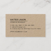 シンプルミニマモダンリストKraft名刺 名刺 (裏面)