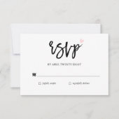 シンプルミニマモダンリストRSVP招待状カード ノートカード (正面)