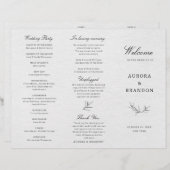 シンプルミニマモダンリスユーカリ結婚プログラム (正面/裏面)