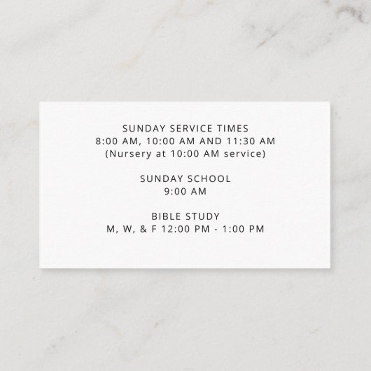 シンプルミニマモダンリズム白黒フィッシュチャーチ 名刺 (裏面)