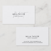 シンプルミニマモダンルモノグラムフェミニンロゴ 名刺 (正面/裏面)